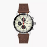 FOSSIL SPORT TOURER CHRONOGRAPH BROWN LEATHER WATCH FS6042