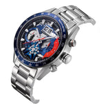 ARIES GOLD CHRONOGRAPH JOLTER SILVER STAINLESS STEEL G 7008 S-BU MEN'S WATCH