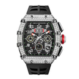 GEYA Full Diamond Bezel Chronograph Skeleton Mechanical Auto Watch G78119GWKK