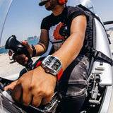 GEYA Stainless Steel Skeleton Mechanical Auto Watch Silver Shell G78130GWKR
