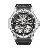 GEYA Full Diamond Bezel Dual Turbine Skeleton Mechanical Auto Watch G78170GWK