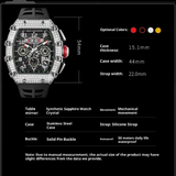 GEYA Full Diamond Bezel Chronograph Skeleton Mechanical Auto Watch G78119GWKK