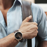 Aries Gold Automatic Infinum El Toro Brown Leather Strap Unisex Watch G 9005 RG-BK
