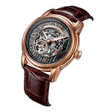 Aries Gold Automatic Infinum El Toro Brown Leather Strap Unisex Watch G 9005 RG-BK
