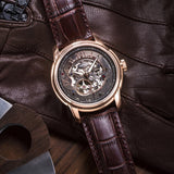 Aries Gold Automatic Infinum El Toro Brown Leather Strap Unisex Watch G 9005 RG-BK