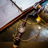 Aries Gold Automatic Infinum El Toro Brown Leather Strap Unisex Watch G 9005 RG-BK