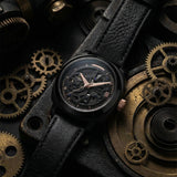 Aries Gold Vanguard Black Men's Watch - Skeleton Dial | G 9025 BKRG-BKRG