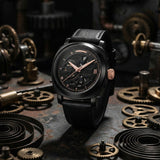 Aries Gold Vanguard Black Men's Watch - Skeleton Dial | G 9025 BKRG-BKRG