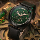 Aries Gold Vanguard Black Men's Watch - Skeleton Dial | G 9025 BKRG-GNRG