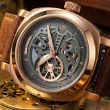 Aries Gold Vanguard Brown Men's Watch - Skeleton Dial | G 9025 RG-GYRG