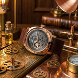 Aries Gold Vanguard Brown Men's Watch - Skeleton Dial | G 9025 RG-GYRG