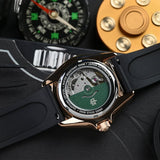 AG Collective White Dial Black Silicone Strap Men Watch G 9040 MAH