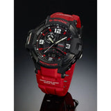 Casio G-Shock Master of G - Air Gravitymaster Black Dial Red Resin Strap Men Watch GA-1000-4BDR-P