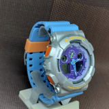 Casio G-Shock Digital-Analogue Blue Resin Strap Unisex Watch GA-100EU-8A2DR-P