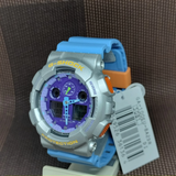 Casio G-Shock Digital-Analogue Blue Resin Strap Unisex Watch GA-100EU-8A2DR-P