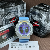 Casio G-Shock Digital-Analogue Blue Resin Strap Unisex Watch GA-100EU-8A2DR-P