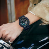 Casio G-Shock Digital-Analogue Black Resin Strap Men Watch GA-100RC-1ADR-P