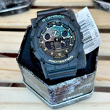 Casio G-Shock Digital-Analogue Black Resin Strap Men Watch GA-100RC-1ADR-P