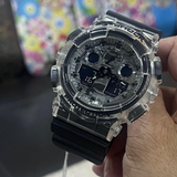 Casio G-Shock Digital-Analogue Black Resin Strap Men Watch GA-100SKC-1ADR