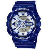 Casio G-Shock Digital-Analogue Blue Resin Strap Men Watch GA-110BWP-2ADR