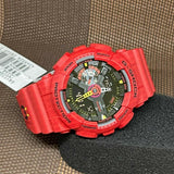 Casio G-Shock Analog-Digital Red Resin Strap Men Watch GA-110SGH-4ADR-P