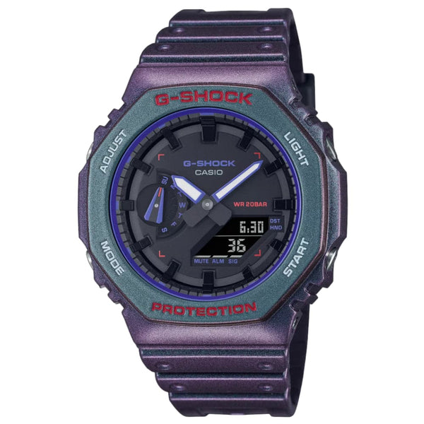 Casio G-Shock Purple Resin Strap Men Watch GA-2100AH-6ADR