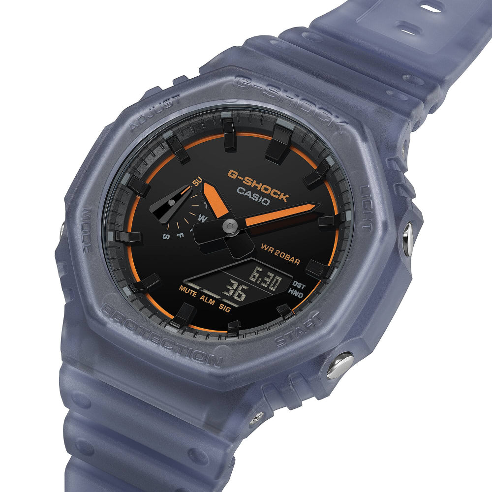 Casio G-Shock Transparent Resin Strap Unisex Watch GA-2100K-2ADR