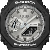 Casio G-Shock Silver Dial Black Resin Strap Men Watch GA-2100SB-1ADR-P