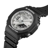 Casio G-Shock Silver Dial Black Resin Strap Men Watch GA-2100SB-1ADR-P
