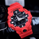 Casio G-Shock Digital-Analogue Red Resin Strap Unisex Watch GA-700-4ADR-P