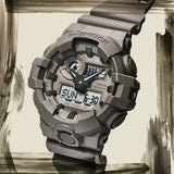 Casio G-Shock Digital-Analogue Brown Resin Strap Men Watch GA-700NC-5ADR-P