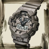 Casio G-Shock Digital-Analogue Brown Resin Strap Men Watch GA-700NC-5ADR