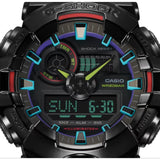 Casio G-Shock Virtual Rainbow Analog Digital Black Men Watch GA-700RGB-1ADR-P