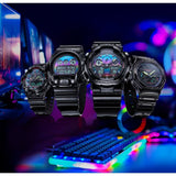 Casio G-Shock Virtual Rainbow Analog Digital Black Men Watch GA-700RGB-1ADR-P