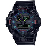 Casio G-Shock Virtual Rainbow Analog Digital Black Men Watch GA-700RGB-1ADR-P