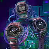 Casio G-Shock Digital-Analogue Purple Resin Strap Men Watch GA-B001AH-6ADR