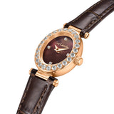 Guy Laroche Audrey Brown Leather Strap Women's Watch GLWLA0005006