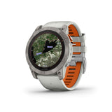 Garmin Fenix 7X Pro Fog Gray Silicone Strap Unisex Watch GM-010-02778-64