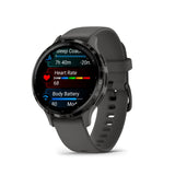 Garmin Venu 3S Slate Stainless Steel Bezel with Pebble Gray Case GM-010-02785-50
