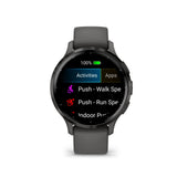 Garmin Venu 3S Slate Stainless Steel Bezel with Pebble Gray Case GM-010-02785-50