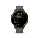 Garmin Venu 3S Slate Stainless Steel Bezel with Pebble Gray Case GM-010-02785-50