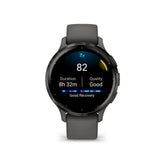 Garmin Venu 3S Slate Stainless Steel Bezel with Pebble Gray Case GM-010-02785-50