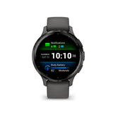 Garmin Venu 3S Slate Stainless Steel Bezel with Pebble Gray Case GM-010-02785-50