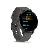 Garmin Venu 3S Slate Stainless Steel Bezel with Pebble Gray Case GM-010-02785-50
