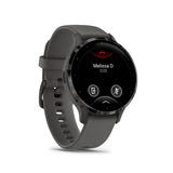 Garmin Venu 3S Slate Stainless Steel Bezel with Pebble Gray Case GM-010-02785-50