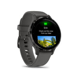 Garmin Venu 3S Slate Stainless Steel Bezel with Pebble Gray Case GM-010-02785-50