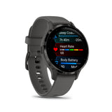 Garmin Venu 3S Slate Stainless Steel Bezel with Pebble Gray Case GM-010-02785-50