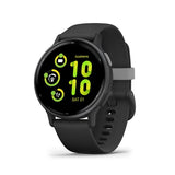 GARMIN VIVOACTIVE GM-010-02862-5A GPS FITNESS BLACK CASE SILICONE BAND WATCH