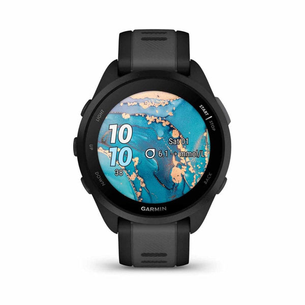 Garmin Digital Black Silicone Strap Unisex Smartwatch GM-010-02863-B0