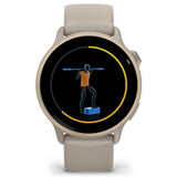 Garmin New Vívoactive 6 GPS Cream Gold with French Gray Band  Smartwatch GM-010-02985-46